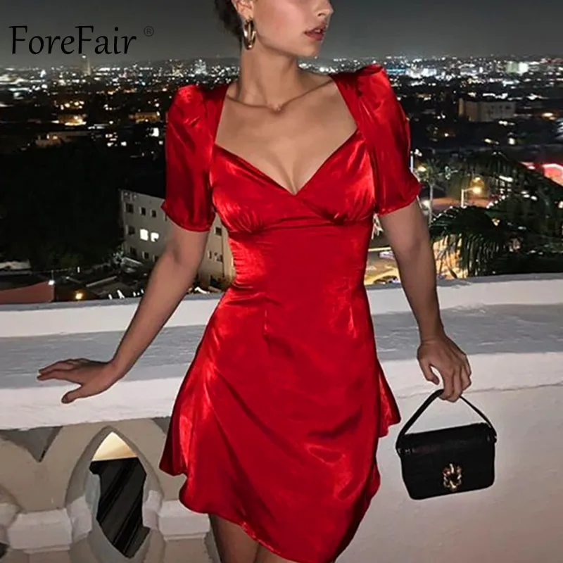 Forefair Red Party Dress Sexy Mini A Line 2019 Elegant Temperament Luxury Slim Strapless Short Sleeve Satin Summer Dress Women
Forefair Red Party Dress Sexy Mini A Line 2019 Elegant Temperament Luxury Slim Strapless Short Sleeve Satin Summer Dress Women