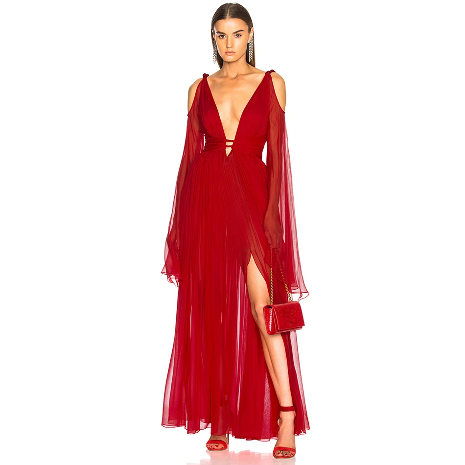 Adyce 2019 New Autumn Maxi Fashion Evening Party Dress Women Luxury Red Lace Up Sexy Long Sleeve Hollow Out Club Dress Vestidos
Adyce 2019 New Autumn Maxi Fashion Evening Party Dress Women Luxury Red Lace Up Sexy Long Sleeve Hollow Out Club Dress Vestidos