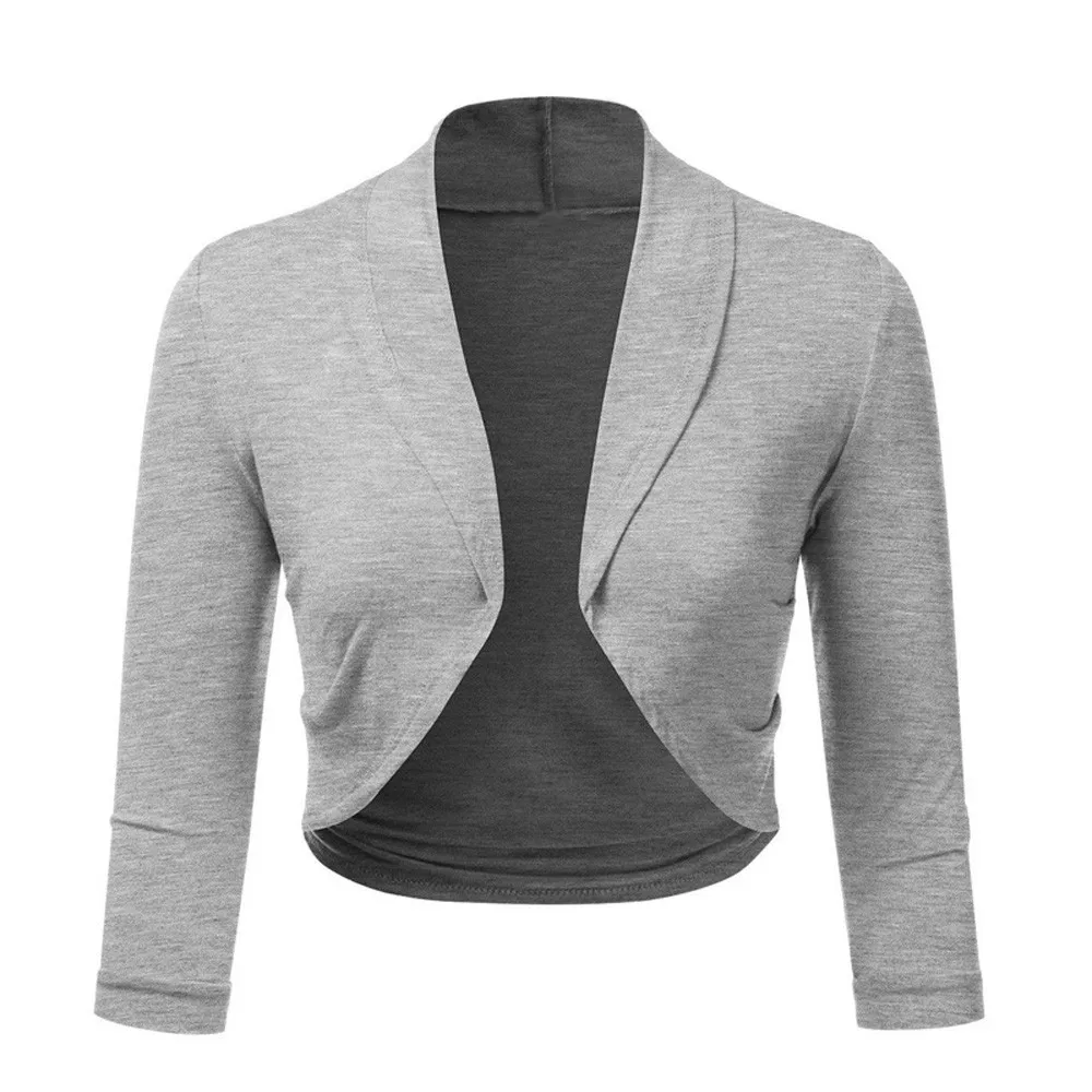 Women Mini Office Work Cardigan kimono Plus Size Solid Bolero Shrug Open Front Cropped Womens Crop Tops Ladies Clothes blusa
Women Mini Office Work Cardigan kimono Plus Size Solid Bolero Shrug Open Front Cropped Womens Crop Tops Ladies Clothes blusa