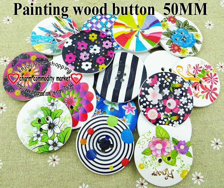 100PCS 50MM MIXED FLOWERS painting wooden buttons coat boots sewing clothes accessorY BUTTON MCB-881
100PCS 50MM MIXED FLOWERS painting wooden buttons coat boots sewing clothes accessorY BUTTON MCB-881