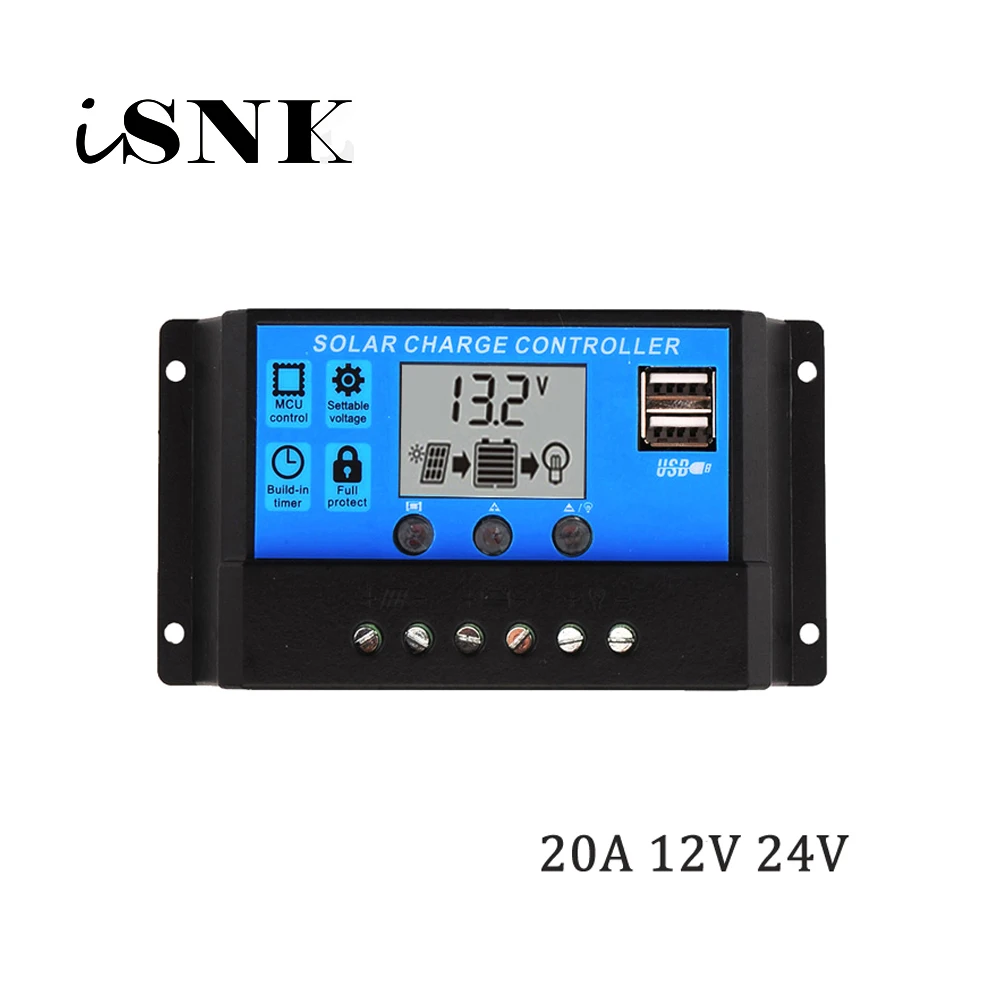 20A 12V 24V PWM Auto work Solar Charge Controller with LCD Dual USB 5V Output Solar Cell Panel 300W 400W Charger Regulator PV
20A 12V 24V PWM Auto work Solar Charge Controller with LCD Dual USB 5V Output Solar Cell Panel 300W 400W Charger Regulator PV