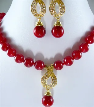 jewelry SET perfect matched new Crystal bow red shell pearl pendant necklace earrings new Set gem women's
jewelry SET perfect matched new Crystal bow red shell pearl pendant necklace earrings new Set gem women's