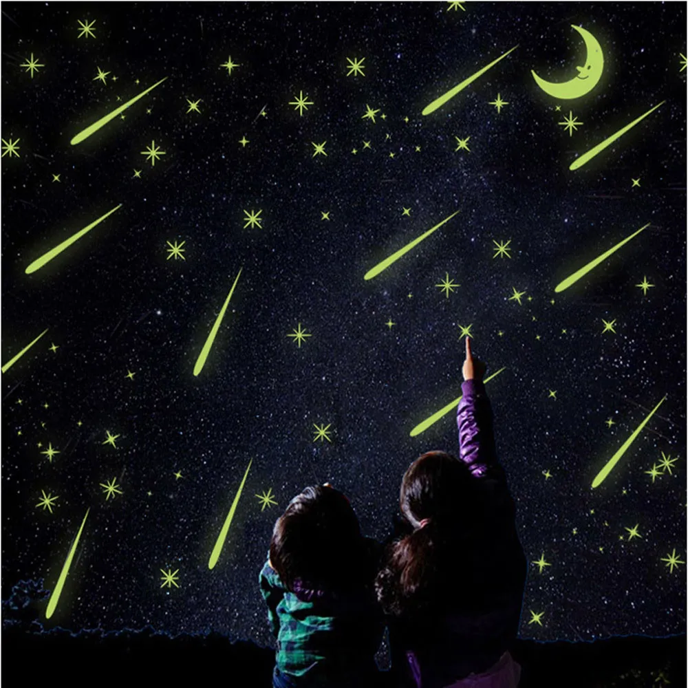 Meteor shower Wall Stickers Luminous stars home decal fluorescent Moon glow in the dark stars on the ceiling bedroom decor O12
Meteor shower Wall Stickers Luminous stars home decal fluorescent Moon glow in the dark stars on the ceiling bedroom decor O12