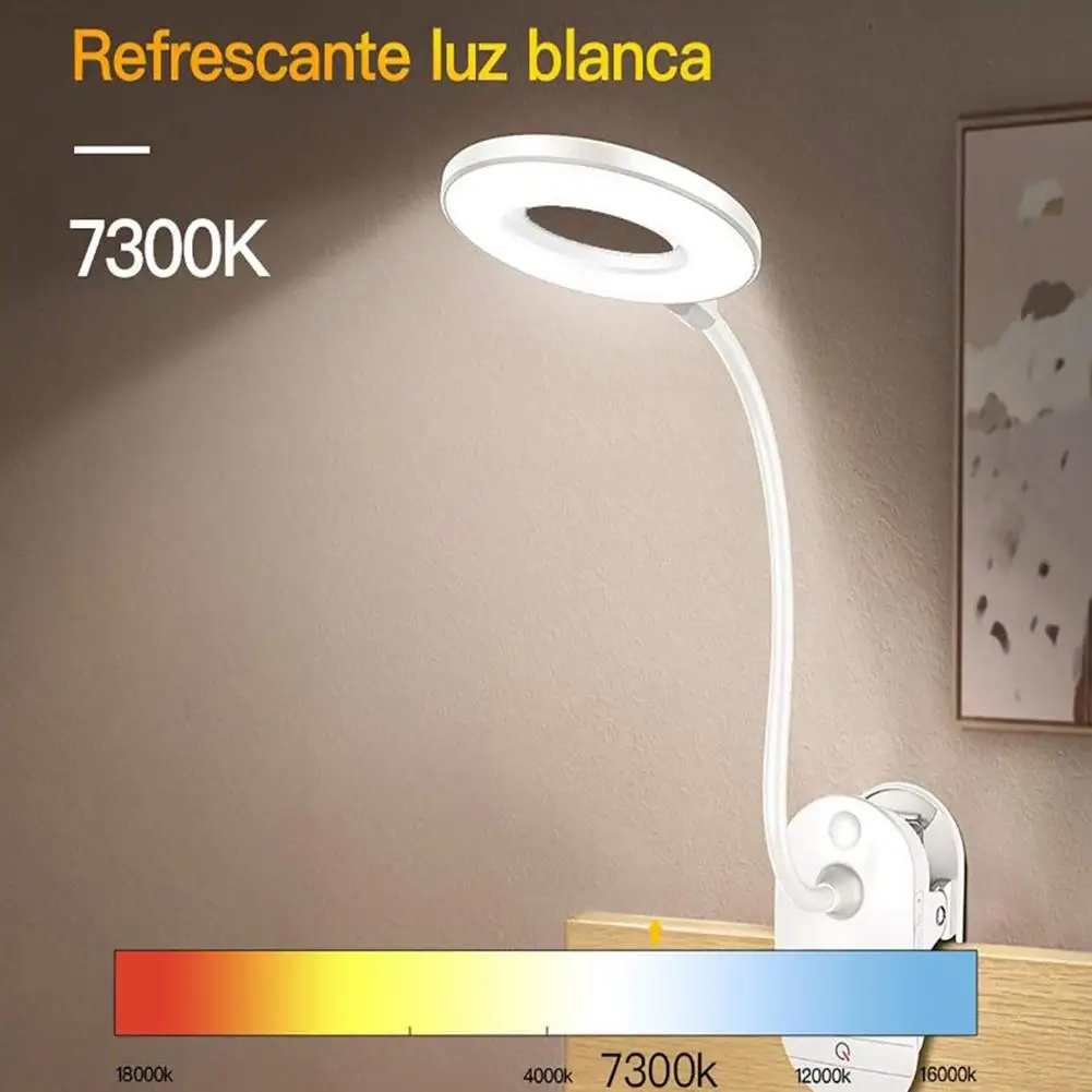 Clip Wireless Table Lamp Study 3 Modes Touch 1200mAh Bendable Rechargeable 7300K USB Eye Care Book LED Reading Clamp Table Light
Clip Wireless Table Lamp Study 3 Modes Touch 1200mAh Bendable Rechargeable 7300K USB Eye Care Book LED Reading Clamp Table Light