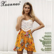 XuanNuo Yellow Print Wrap Dress Flare Sleeveless Floral Mini Women Summer Dresses 2018 Beach Sexy V Neck Lace New boho Vestidos
XuanNuo Yellow Print Wrap Dress Flare Sleeveless Floral Mini Women Summer Dresses 2018 Beach Sexy V Neck Lace New boho Vestidos