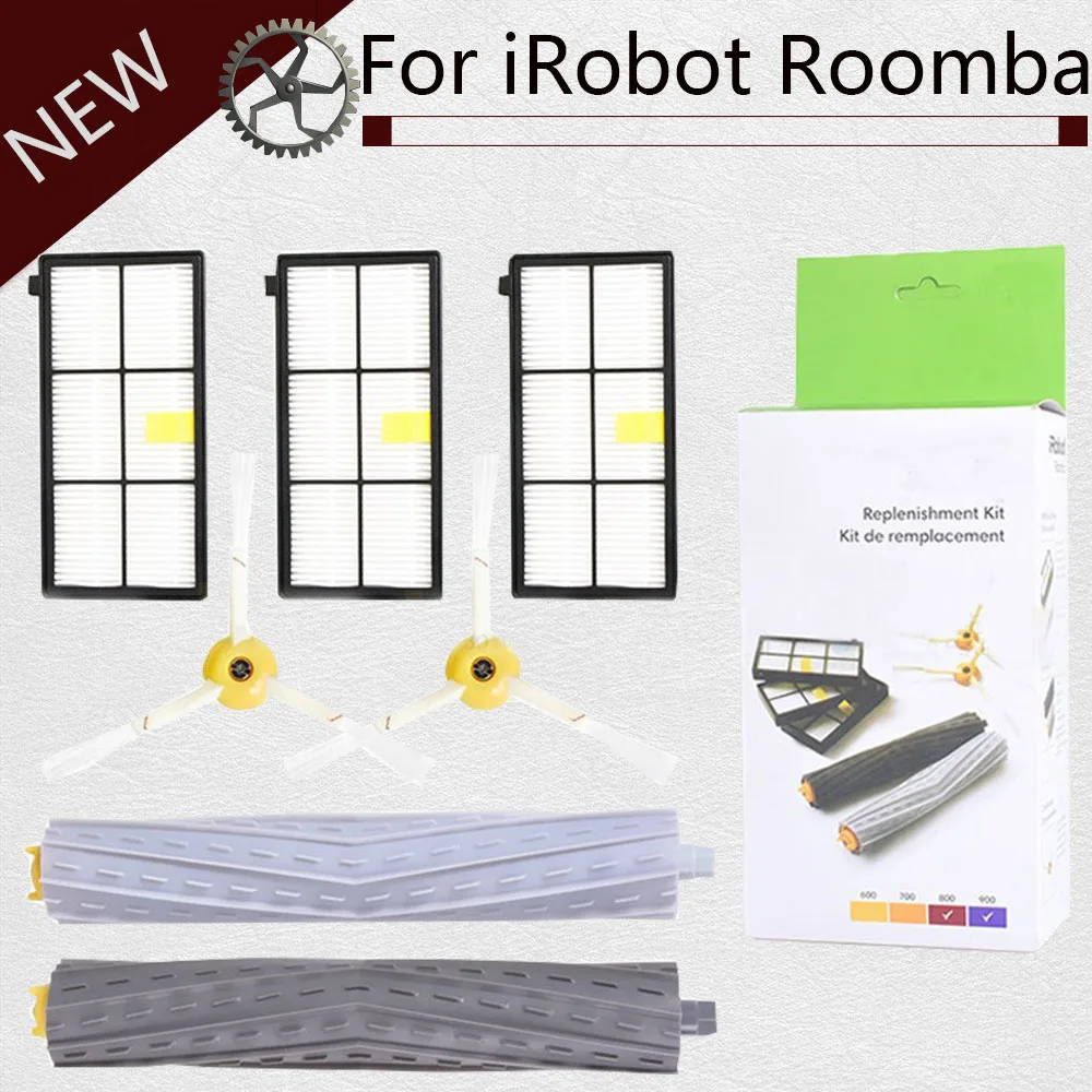 HEPA Filters Brushes Replacement Parts Kit for iRobot Roomba 980 990 900 896 886 870 865 866 800 Accessories Kit
HEPA Filters Brushes Replacement Parts Kit for iRobot Roomba 980 990 900 896 886 870 865 866 800 Accessories Kit