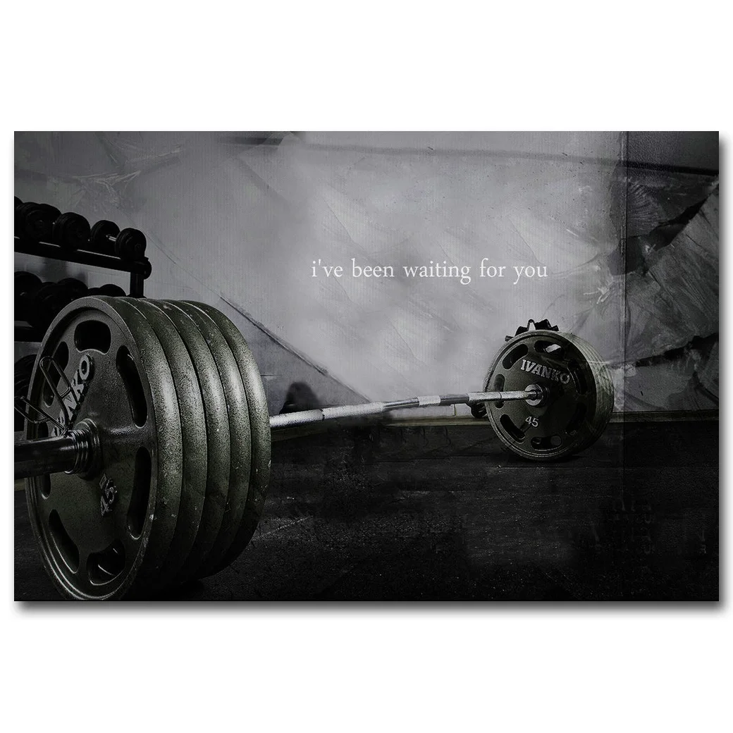 Мотивационный Шелковый постер для бодибилдинга 13x20 24x36 дюймов картина занятий