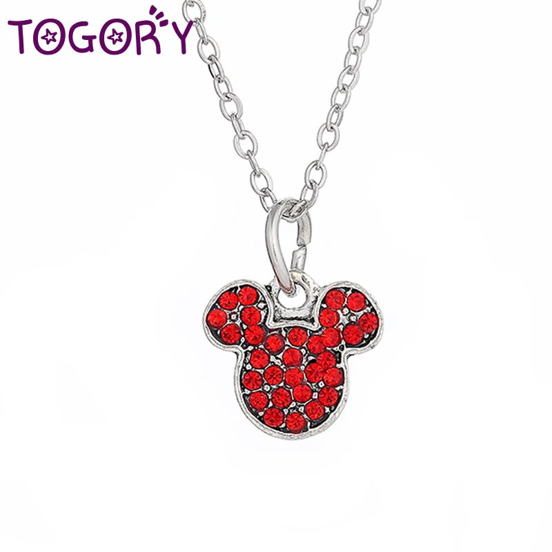 TOGORY 2019 Popular Silver Color Lovely Mickey Pendant Brand Necklaces Clear Red CZ Women Kids Fashion Jewelry Brincos Gift
TOGORY 2019 Popular Silver Color Lovely Mickey Pendant Brand Necklaces Clear Red CZ Women Kids Fashion Jewelry Brincos Gift