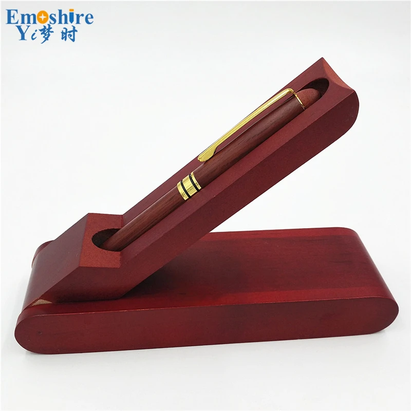 Emoshire Wooden Pen Ballpoint Pen Roller Ball Pen Gift Set with Wood Cufflinks (13)