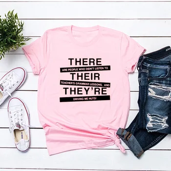 S-XXXL There Are People Who Didn't Listen To Teacher's Grammar T Shirt Women Men Casual Teacher Tshirt Funny T-shirt Drop
S-XXXL There Are People Who Didn't Listen To Teacher's Grammar T Shirt Women Men Casual Teacher Tshirt Funny T-shirt Drop