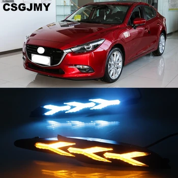 CSGJMY 1Pair DRL LED Daytime Running Light ABS Fog Lamp With yellow Flowing Turning Signal light For Mazda 3 Axela 2017 2018
CSGJMY 1Pair DRL LED Daytime Running Light ABS Fog Lamp With yellow Flowing Turning Signal light For Mazda 3 Axela 2017 2018