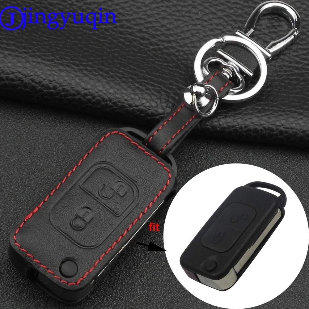 jingyuqin Remote 2 Buttons Car key Leather Styling Case Fob Cover For Mercedes Benz A C E S SLK E113 W Folding Flid Key 
jingyuqin Remote 2 Buttons Car key Leather Styling Case Fob Cover For Mercedes Benz A C E S SLK E113 W Folding Flid Key