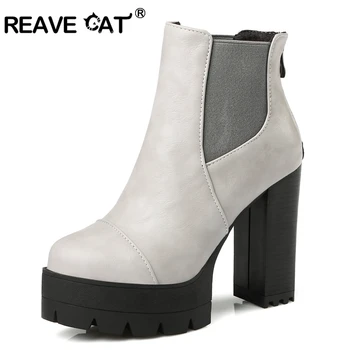 REAVE CAT 2018 New Spring Autumn Women Ankle Boots high heels 9cm Round Toe buckle platform square heel fashion boots A749
REAVE CAT 2018 New Spring Autumn Women Ankle Boots high heels 9cm Round Toe buckle platform square heel fashion boots A749