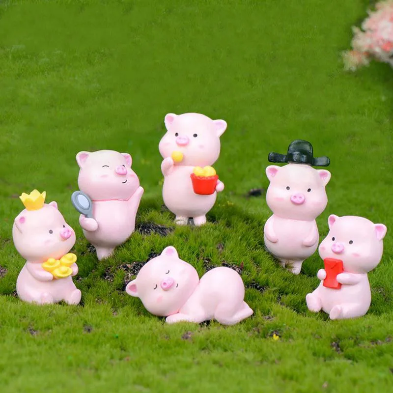 6pcs/set 2019 pig year Mascot Cute Fortune pig Plastic Craft Miniatures DIY Mini Small Ornament Model Figure Toys for kids gift
6pcs/set 2019 pig year Mascot Cute Fortune pig Plastic Craft Miniatures DIY Mini Small Ornament Model Figure Toys for kids gift