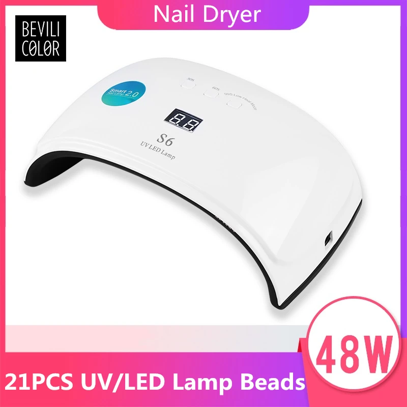 New 48W UV Lamp for Manicure Led Nails Dryer Ice Lamp Hybrid Gel Curing UV Light for Gel Nails Polish Dryer
New 48W UV Lamp for Manicure Led Nails Dryer Ice Lamp Hybrid Gel Curing UV Light for Gel Nails Polish Dryer