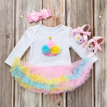 Cute Baby Sets Vestido Infantil splice Newborn Ruffle Tutu Dress +Shoes Infant Girls Dress Clothes Outfits for Girl 3pcs ste
Cute Baby Sets Vestido Infantil splice Newborn Ruffle Tutu Dress +Shoes Infant Girls Dress Clothes Outfits for Girl 3pcs ste