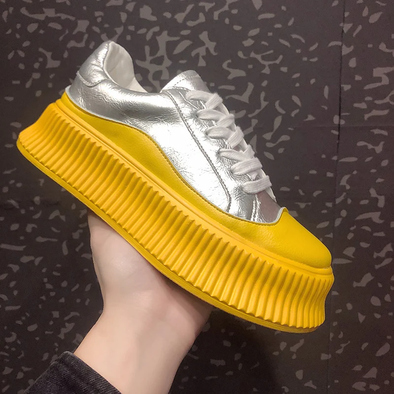 6cm Platform Sneakers Women Shiny Ladies Chunky Trainers Casual Shoes Women Creepers Thick Sole Dad Shoes tennis mujer 2019
6cm Platform Sneakers Women Shiny Ladies Chunky Trainers Casual Shoes Women Creepers Thick Sole Dad Shoes tennis mujer 2019