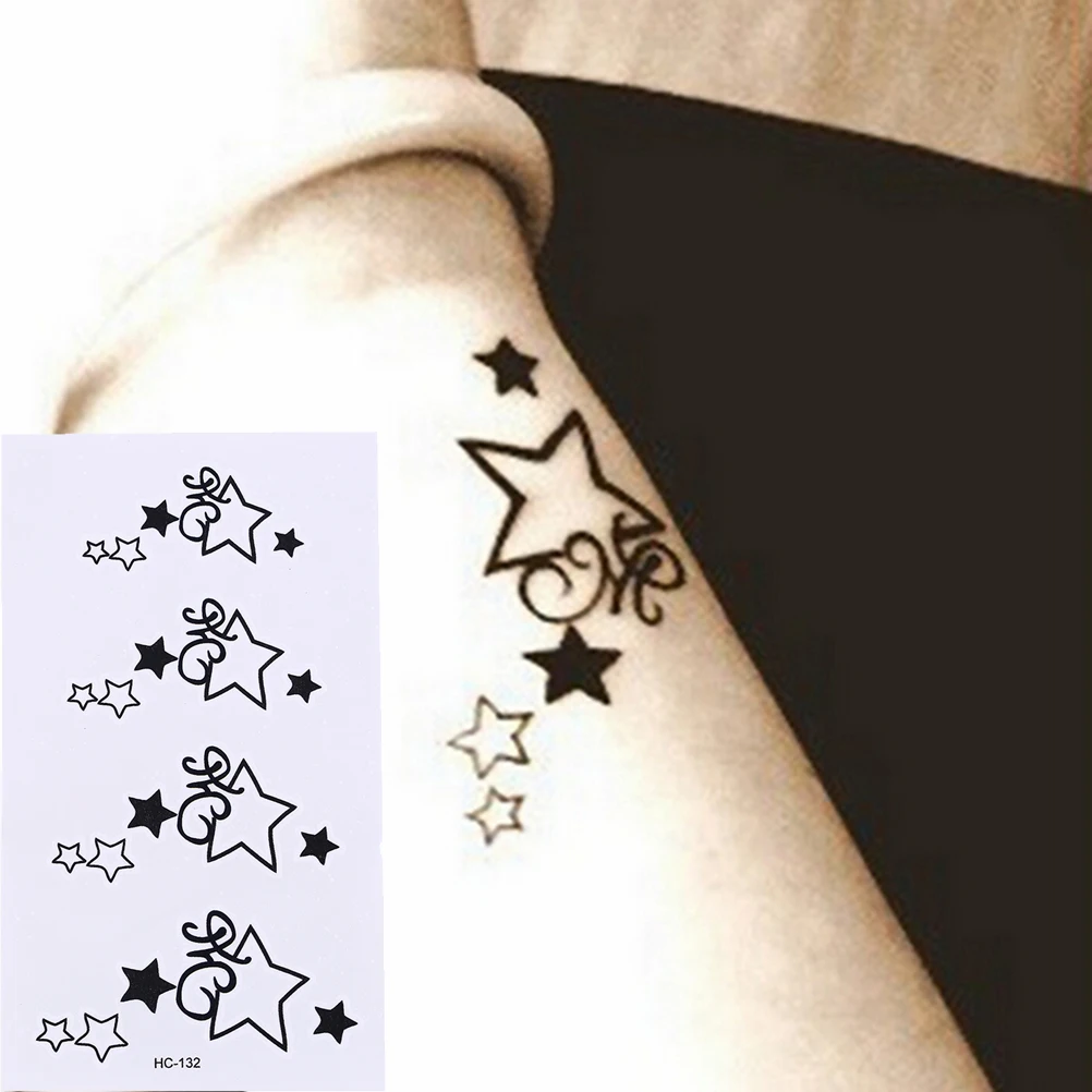 Waterproof Temporary Tattoo Five-pointed Star Tattoo Chain Arm Girl Small Size Tatto Stickers Flash Tatoo Fake Tattoos Tatouage
Waterproof Temporary Tattoo Five-pointed Star Tattoo Chain Arm Girl Small Size Tatto Stickers Flash Tatoo Fake Tattoos Tatouage