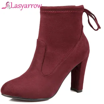 Lasyarrow Women Boots Flock Ankle Boots Round Toe Winter Women Boots Ladies Party Western Stretch Fabric Boots Big Size 34-43
Lasyarrow Women Boots Flock Ankle Boots Round Toe Winter Women Boots Ladies Party Western Stretch Fabric Boots Big Size 34-43