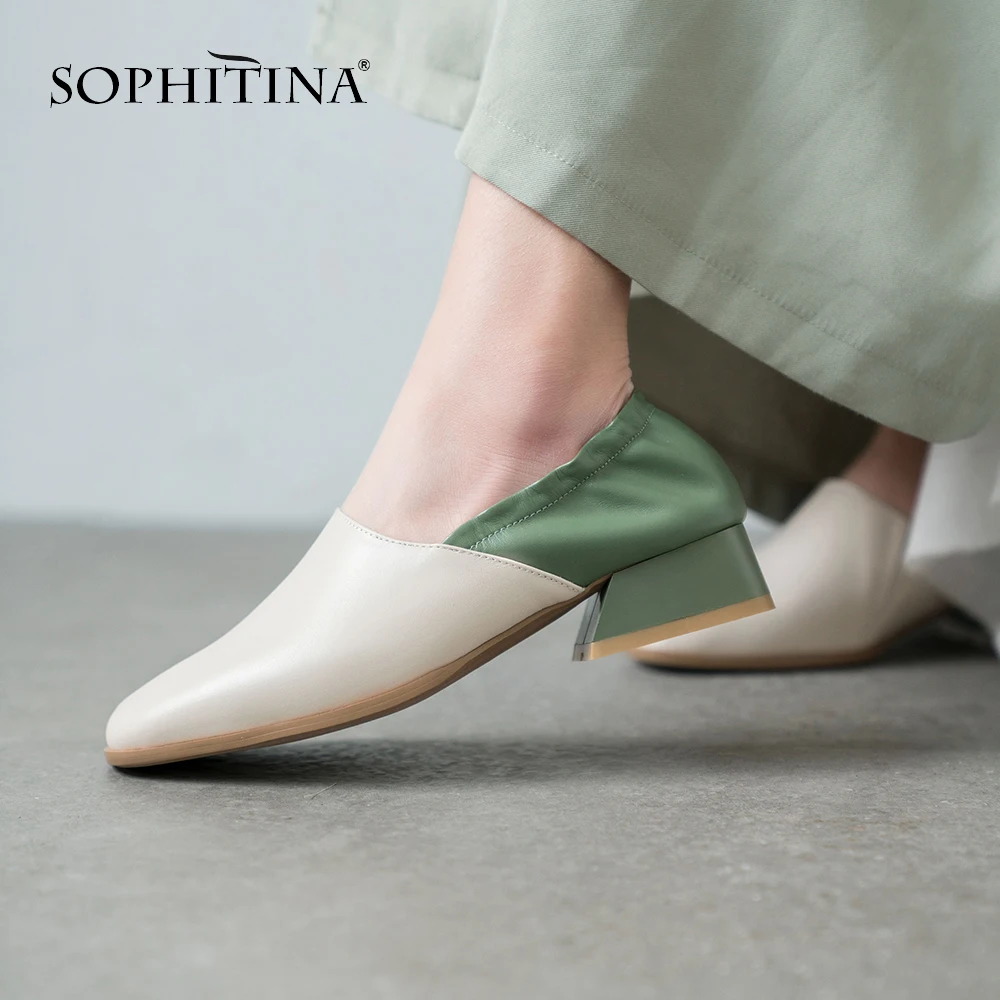 SOPHITINA 2019 Spring Dress Women's Pumps High Quality Cow Leather Square Mid Heel Ladies Shoes Sweet Slip-on Pleated Pumps PO97
SOPHITINA 2019 Spring Dress Women's Pumps High Quality Cow Leather Square Mid Heel Ladies Shoes Sweet Slip-on Pleated Pumps PO97