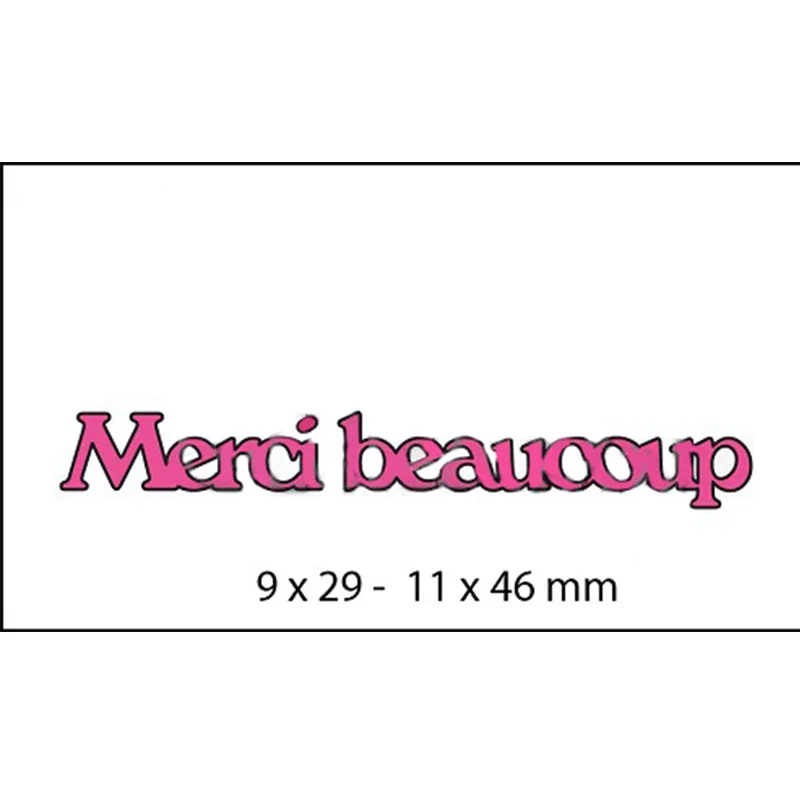French Thank you very much Metal Cutting Dies Stencils Letters 2019 for DIY Scrapbooking Decorative Embossing Paper Card Crafts
French Thank you very much Metal Cutting Dies Stencils Letters 2019 for DIY Scrapbooking Decorative Embossing Paper Card Crafts