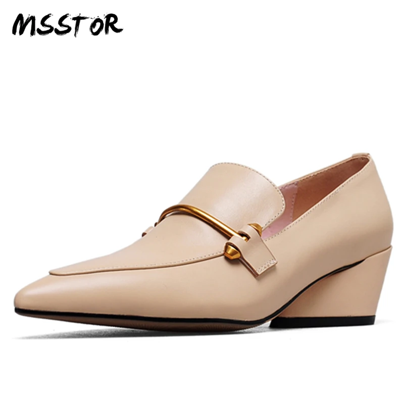 MSSTOR Metal Decoration White Leather Shoes Women Plus Size 43 Pointed Toe Fashion Woman Shoes 2018 Spring Strange Style Pumps
MSSTOR Metal Decoration White Leather Shoes Women Plus Size 43 Pointed Toe Fashion Woman Shoes 2018 Spring Strange Style Pumps