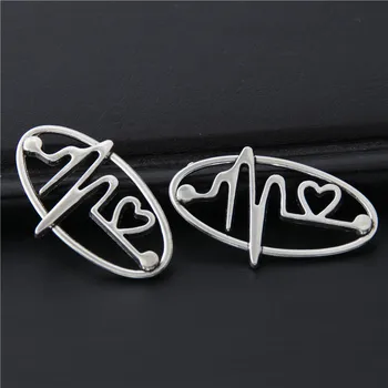 30pcs Silver Color Oval Hollow Electrocardiogram Charms medicine Doctor Pendant Making Fit Jewelry Accessories 31x19mm A3053
30pcs Silver Color Oval Hollow Electrocardiogram Charms medicine Doctor Pendant Making Fit Jewelry Accessories 31x19mm A3053