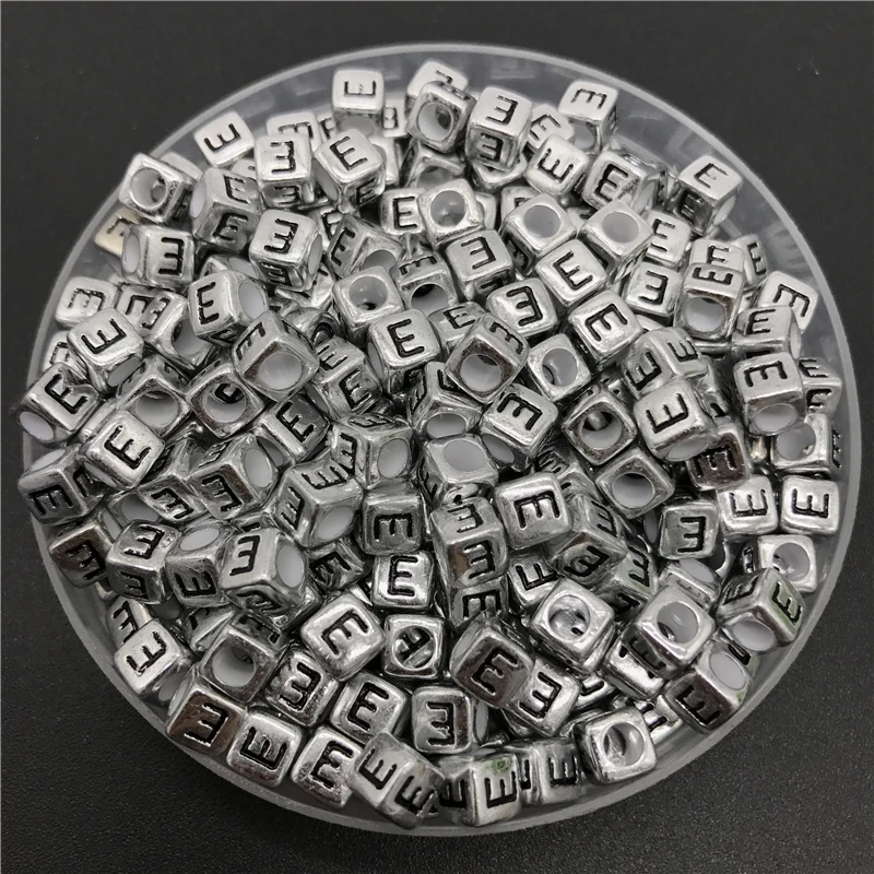 100pcs 6x6mm Silver Letter E Square Shape Alphabet Letter Beads Charms Bracelet Necklace For Jewelry Making Bead Accessories
100pcs 6x6mm Silver Letter E Square Shape Alphabet Letter Beads Charms Bracelet Necklace For Jewelry Making Bead Accessories