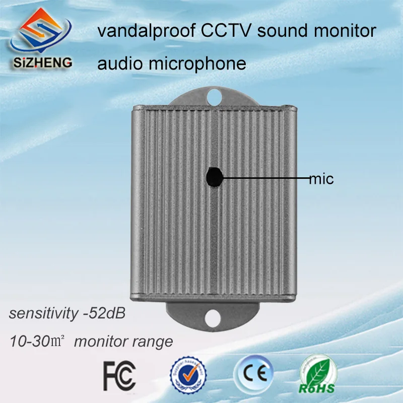 SIZHENG SIZ-130 mini security camera microphone vandalproof CCTV sound pick up audio monitor listening
SIZHENG SIZ-130 mini security camera microphone vandalproof CCTV sound pick up audio monitor listening