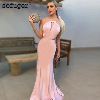 Sofuge Pink Halter Satin Sexy Backless Evening Dresses Vestidos De Fiesta De Noche Arabic Muslim Special Occasion Plus Size
Sofuge Pink Halter Satin Sexy Backless Evening Dresses Vestidos De Fiesta De Noche Arabic Muslim Special Occasion Plus Size
