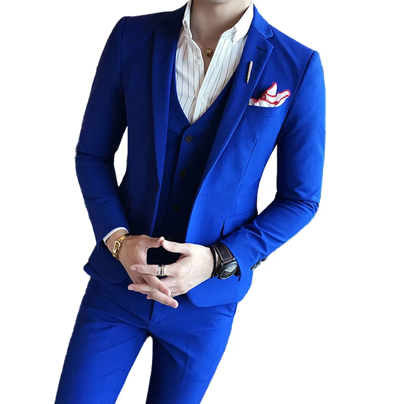 ( Jacket + Vest + Pants ) Mens Suit Solid Color Mens Classic Suits Red Prom Suit Black White Blue Slim Groom Wedding Dress
( Jacket + Vest + Pants ) Mens Suit Solid Color Mens Classic Suits Red Prom Suit Black White Blue Slim Groom Wedding Dress