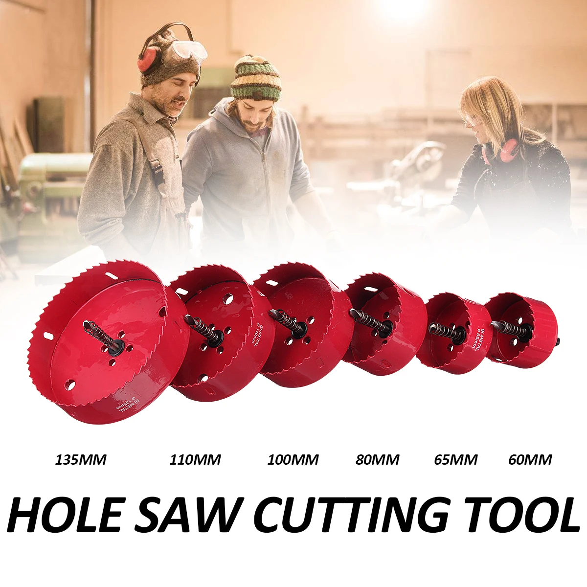 60-135mm M42 Metal Hole Saw Hole Saw Cutter Arbor Pipe Drill Bit Wood Plastic w/Rod For Aluminum Iron Woodworking Wood Tool Bit
60-135mm M42 Metal Hole Saw Hole Saw Cutter Arbor Pipe Drill Bit Wood Plastic w/Rod For Aluminum Iron Woodworking Wood Tool Bit