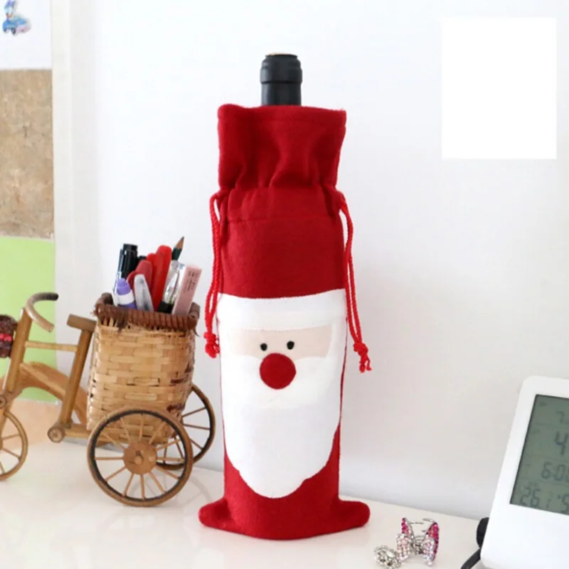Christmas Decoration Supplier Red Wine Bottle Cover Bags Santa Claus Dinner Table Decoration Home Party Wine Bottle Clothes
Christmas Decoration Supplier Red Wine Bottle Cover Bags Santa Claus Dinner Table Decoration Home Party Wine Bottle Clothes
