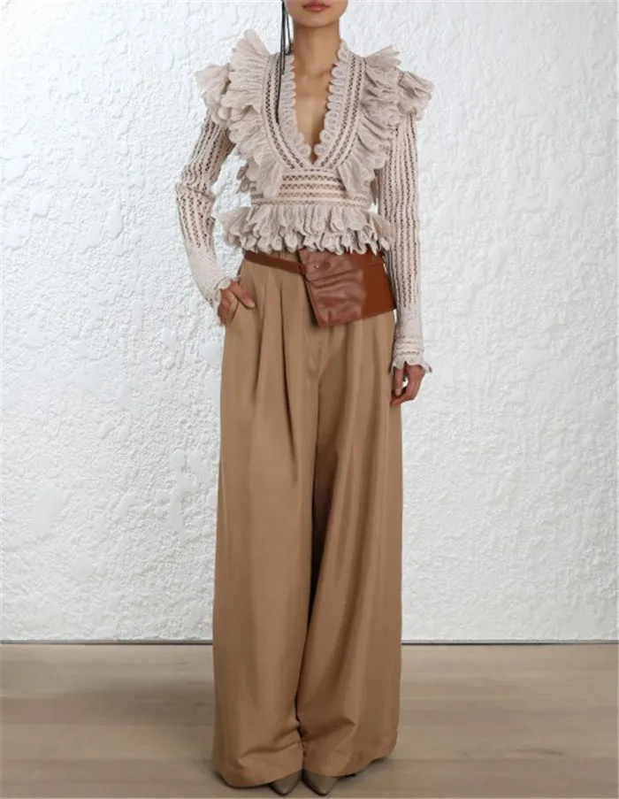 New Cotton 2019 Summer Solid Women's Styles Long Sleeve Ladies Deep Office Mini Deep V-neck Zipper Hollow Out Lace Top Suits
New Cotton 2019 Summer Solid Women's Styles Long Sleeve Ladies Deep Office Mini Deep V-neck Zipper Hollow Out Lace Top Suits