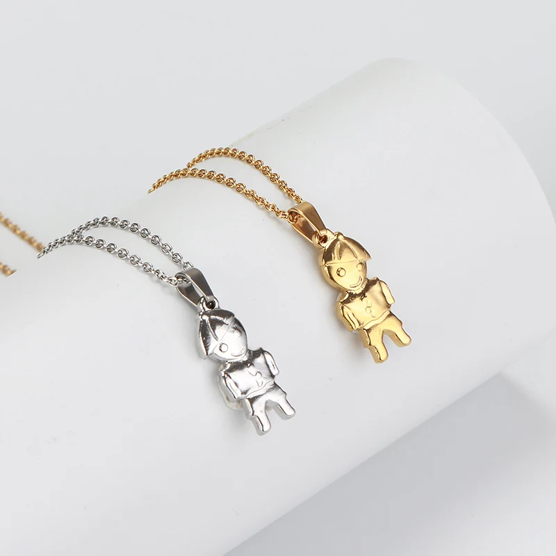 ZFVB Cute Boys Necklace Pendant Women 316L Stainless Steel Clavicle Chain Statement Pendants Necklace Jewelry Bijoux Gift
ZFVB Cute Boys Necklace Pendant Women 316L Stainless Steel Clavicle Chain Statement Pendants Necklace Jewelry Bijoux Gift