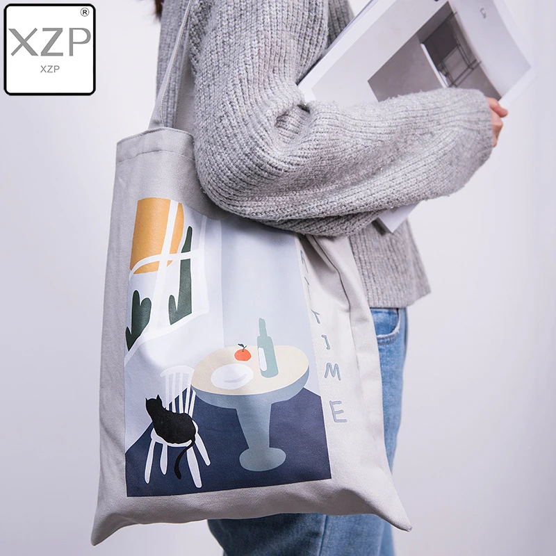XZP 2019 Women Canvas Bags Shopping Eco Reusable Foldable Shoulder Bag Handbag Tote Bag Casual Bags School Travel Folding
XZP 2019 Women Canvas Bags Shopping Eco Reusable Foldable Shoulder Bag Handbag Tote Bag Casual Bags School Travel Folding