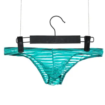Sexy Men Plus Size Ice Silk Stripe Underwear Transparent U Convex Pouch Briefs Smooth Breathable Thongs Low Rise Gay Wear F8
Sexy Men Plus Size Ice Silk Stripe Underwear Transparent U Convex Pouch Briefs Smooth Breathable Thongs Low Rise Gay Wear F8