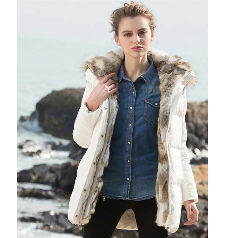 Down Parka 2019 New Fashion Winter Jacket Women Thick Real Rabbit Hair Raccoon Fur Collar Hooded Coat Loose White Duck Down Coat
Down Parka 2019 New Fashion Winter Jacket Women Thick Real Rabbit Hair Raccoon Fur Collar Hooded Coat Loose White Duck Down Coat