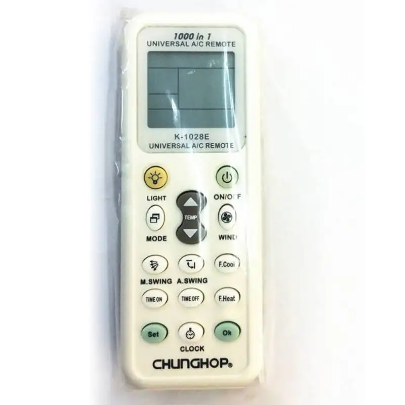 Universal Air Conditioner Remote Ac Control LCD Conditioning Controller English Air Conditioner Remote Control K-1028
Universal Air Conditioner Remote Ac Control LCD Conditioning Controller English Air Conditioner Remote Control K-1028