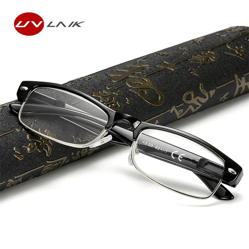 UVLAIK Small Rectangle Half Frame Reading Glasses Women Men HD Resin Lens Presbyopic Glasses for Reading
UVLAIK Small Rectangle Half Frame Reading Glasses Women Men HD Resin Lens Presbyopic Glasses for Reading