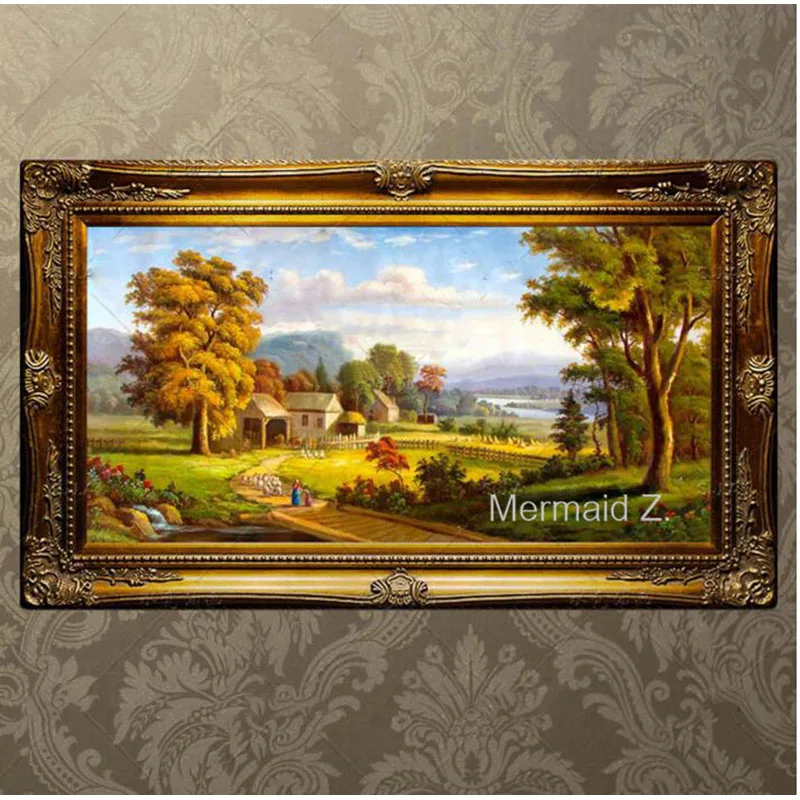 Hand-Painted Thomas Kinkade Landscape Oil Painting quiet village for living room wall canvas painting decorative paintings
Hand-Painted Thomas Kinkade Landscape Oil Painting quiet village for living room wall canvas painting decorative paintings
