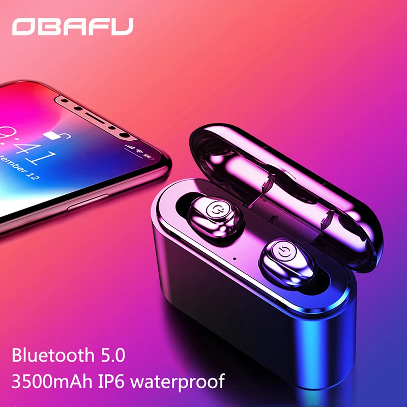 OBAFU Bluetooth наушники TWS 5 0 настоящие беспроводные мини водонепроницаемые без