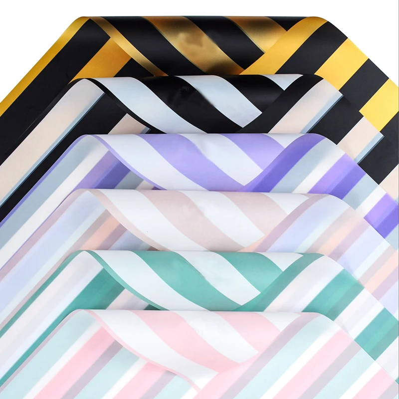Colorful Stripe Flower Wrapping Paper Film Plastic OPP Film New Year Gift Packing Sheet Package Bouquet Wedding Decoration
Colorful Stripe Flower Wrapping Paper Film Plastic OPP Film New Year Gift Packing Sheet Package Bouquet Wedding Decoration