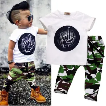 Pop Toddler Baby Kids Boys Clothes Tops T-shirt Pants Army Green Cool Fashion Outfits 2pcs New Set Summer 
Pop Toddler Baby Kids Boys Clothes Tops T-shirt Pants Army Green Cool Fashion Outfits 2pcs New Set Summer