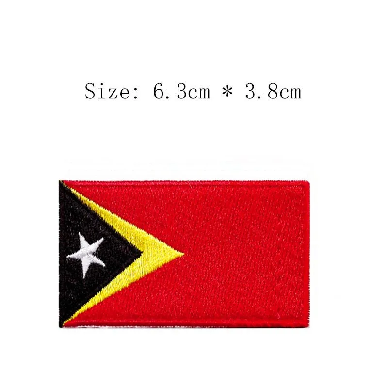 2.5"wide Free shipping East Timor embroidery flag patch Dili city emblem Wholesale iron sew sleeve for Motorcycle Jacket coat
2.5"wide Free shipping East Timor embroidery flag patch Dili city emblem Wholesale iron sew sleeve for Motorcycle Jacket coat