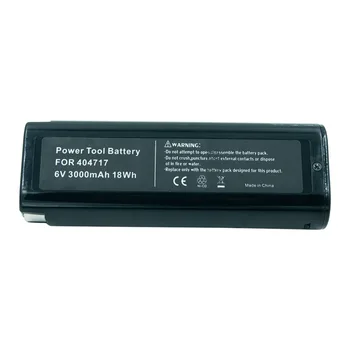 Ni-MH 6V 3000mAh Cordless Tools Tool Battery for Paslode 404717 404400 404717 900400 900420 900421 900600 902200 B20720
Ni-MH 6V 3000mAh Cordless Tools Tool Battery for Paslode 404717 404400 404717 900400 900420 900421 900600 902200 B20720