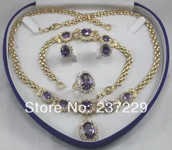 Wholesale price FREE SHIPPING ^^^^gift true Purple yellow gold Earring Bracelet Necklace Ring
Wholesale price FREE SHIPPING ^^^^gift true Purple yellow gold Earring Bracelet Necklace Ring