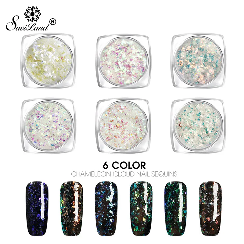 Saviland 1 Box Transparent Chameleon Flakes Sparkly Effect Nail Glitter Multi Sheets Tips 3D Nail Art Decorations DIY Sequins
Saviland 1 Box Transparent Chameleon Flakes Sparkly Effect Nail Glitter Multi Sheets Tips 3D Nail Art Decorations DIY Sequins