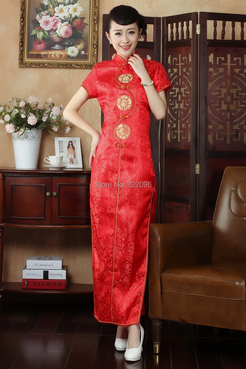 Shanghai Story New Sale Red long evening dress traditional cheongsam Chinese style bride qipao dress J330X
Shanghai Story New Sale Red long evening dress traditional cheongsam Chinese style bride qipao dress J330X