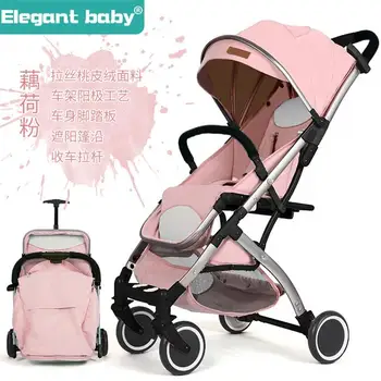 Net weight 5.5kg portable baby stroller one button fold can sit can lie baby stroller can board the plane
Net weight 5.5kg portable baby stroller one button fold can sit can lie baby stroller can board the plane